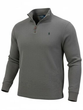 Polo Ralph Lauren Olive Green Quarter-Zip Sweater size XL